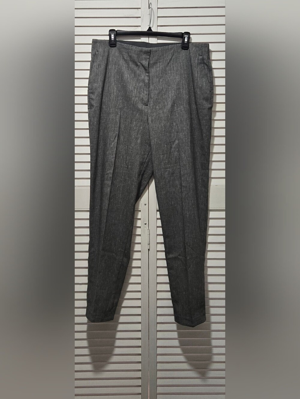 Loft Curvy Straight Crop High Waist Pants In Checked Tweed Size 14